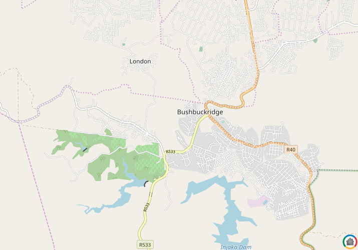 Map location of Bushbuckridge